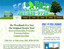 Tablet Screenshot of gogreenecotaxi.com